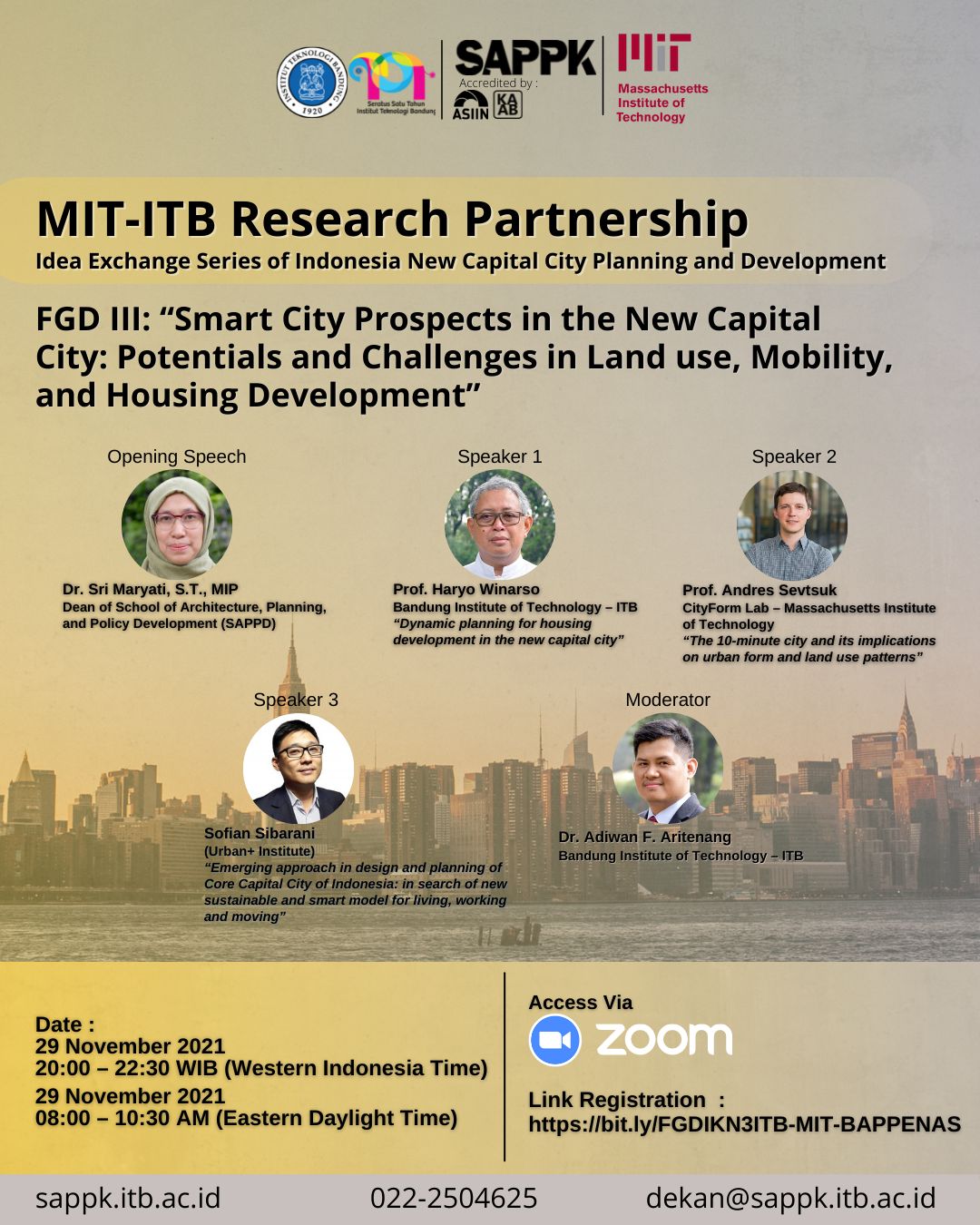 Focus Group Discussion #3 ITB-MIT-Bappenas “Perencanaan dan Pengembangan IKN”