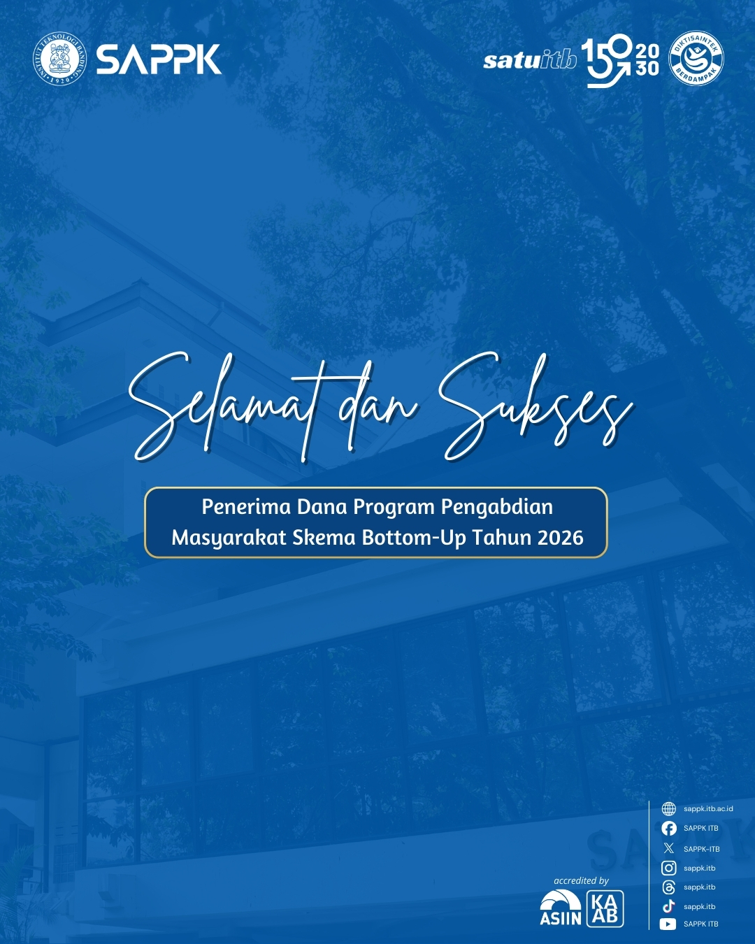 Dosen SAPPK ITB Raih Pendanaan Program Pengabdian kepada Masyarakat Skema Bottom-Up Tahun 2026